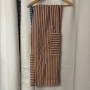 Striped Brown and White Capris